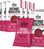 Bone Brewhouse - 9 Pack - Chicken Bone Broth Protein Powder - Ginger Beet Flavor - Keto & Paleo Friendly - Instant Soup Broth - 10g Protein - Natural Collagen & Gluten-Free - 45 Individual Packets