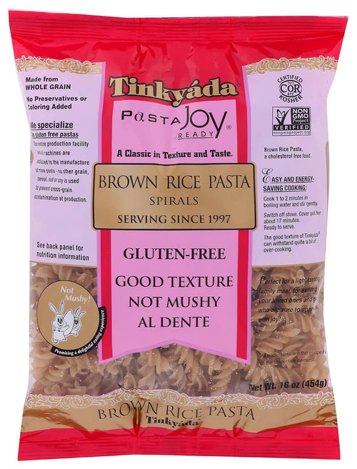 Tinkyada Brown Rice Pasta Spirals, 16 oz (Pack of 12)