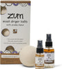 Zum Clean Frankincense & Myrrh Wool Dryer Balls Kit with Aroma Blend (3 Pack)