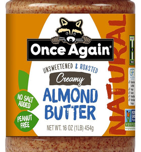 Once Again Once Again Natural Almond Butter Unsweetened Salt Free 16