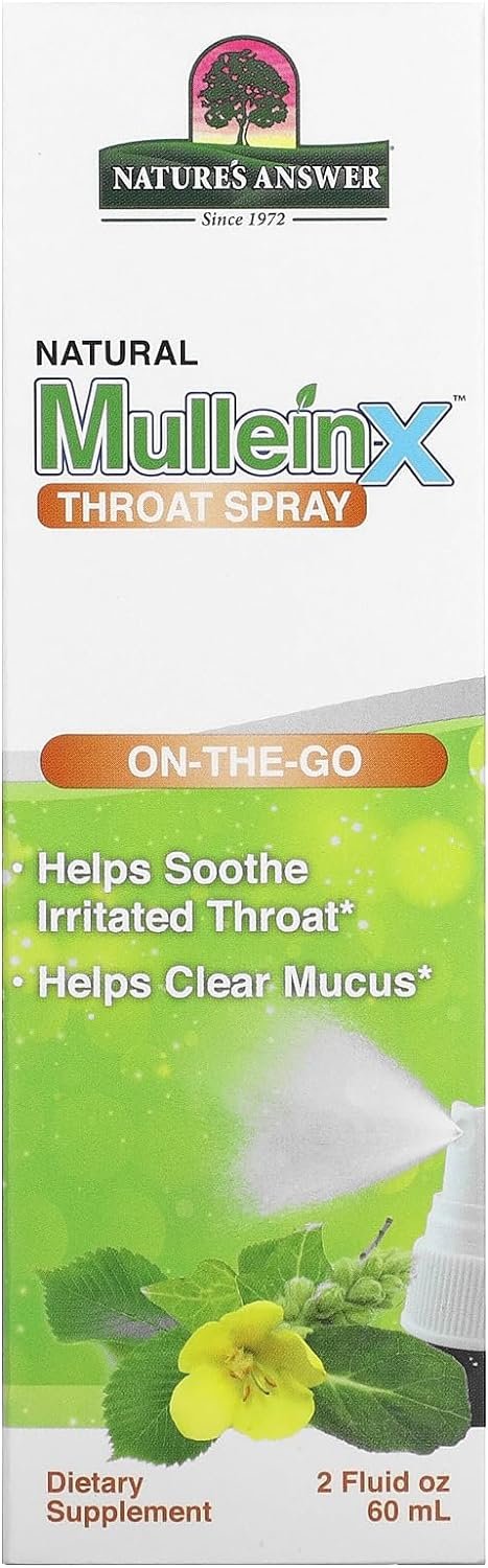 Nature's Answer Mullein-X Throat Spray, Peppermint, 2 fl oz