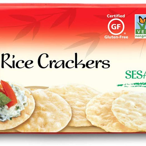 Ka-Me Gluten Free Rice Crackers, Sesame, 3.5 Ounce