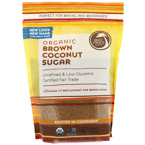 Big Tree Farms Organic Brown Coconut Sugar, 2 lb (Pack of 2)