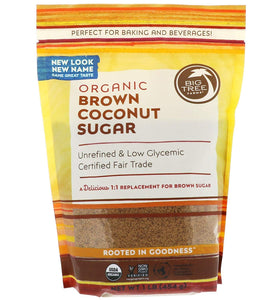 Big Tree Farms Organic Brown Coconut Palm Sugar, 2 Pounds (Pack of 2)