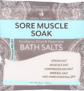 Soothing Touch Sore Muscle Soak Bath Salts Pouch