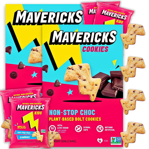 Mavericks Vegan Chocolate Chip Cookies, 8 Count (Pack of 2)