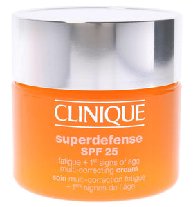 Clinique Superdefense SPF 25 Fatigue + 1st Signs Of Age Multi-Correcting Cream (For Combination Oily to Oily Skin), 1.7 Ounce