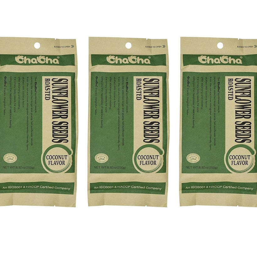 ChaCha Natural Roasted Sunflower Seeds (3 Pack, Total of 750g)