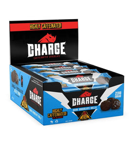 Charge Chocolate DARK CHOCOLATE 12 Packs of 3-54mg Caffeine, Zero Sugar, Vegan, Gluten-Free - by Charge Caffeinated Chocolates