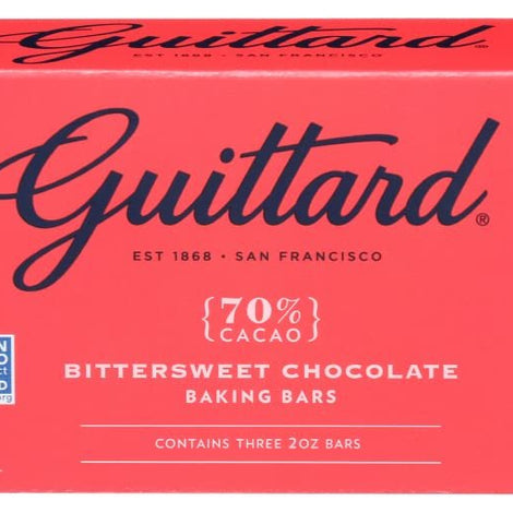 Guittard, Bar Chocolate Baking Bittersweet, 2 Ounce, 3 Pack