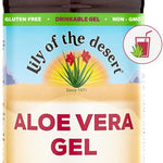 Lily Of The Desert Aloe Vera Gel - Inner Fillet Filtered Thicker Consistency Aloe Vera Drink with Natural Vitamins, Digestive Enzymes for Gut Health, Stomach Relief, Wellness, Glowing Skin, 32 Fl Oz