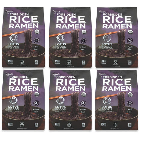 Lotus Foods Gourmet Organic Forbidden Rice Ramen Noodles, 10 Ounce, 6 Count