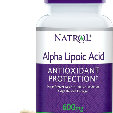 Natrol, Alpha Lipoic Acid Capsules, Antioxidant Protection Supplement, 600 mg, 30 Count