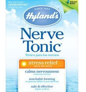 Hyland's Nerve Tonic Quick Dissolve Tablets, Stress Relief, 50 Tablets Per Bottle (5 Bottles)