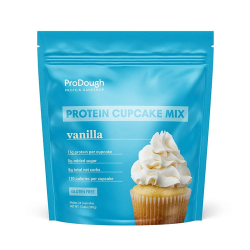 ProDough High Protein Gluten-Free Cupcake Mix, Vanilla, Makes 12