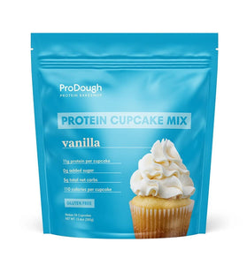 ProDough High Protein- Gluten Free Cupcake Mix, Low Carb, 13g of Protein per Cupcake, No Added Sugars, Keto Friendly, Makes 12, Healthy Dessert (Vanilla)