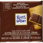 Ritter Sport, Milk Chocolate with Butter Biscuit, 3.5 oz