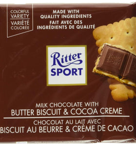 Ritter Sport, Milk Chocolate with Butter Biscuit, 3.5 oz