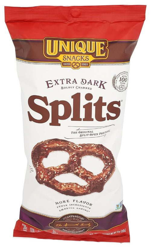 Unique Pretzels Extra Dark Splits Pretzels, 11 oz