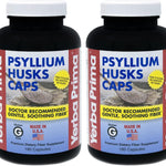 Yerba Prima Psyllium Husk Caps - 180 Capsules (Pack of 2) - Easy to Swallow Fiber Supplement - Colon Cleanse - Gut Health - Non-GMO Gluten Free
