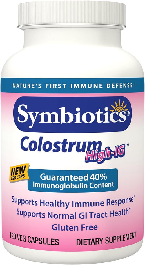 Symbiotics Colostrum 40% High-IG Veg Capsules, 120 Count