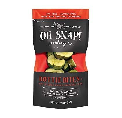 Oh Snap! Hottie Bites Hot n' Spicy Pickle Snacking Cuts, 3.5 oz (Pack of 6)