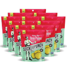 SuckerPunch | Classic Dill Chip-Cut | Pickle Pouch Snack Pack | 3.4oz Single-Serve (12 units)