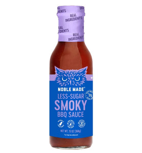 Noble Made Smoky BBQ Cooking & Dipping Sauce, Whole30 Approved, Paleo, Certified Gluten Free, Dairy and Soy Free, Vegan, Keto, 13 Oz Glass Bottle (1 Count)