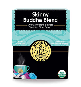 Buddha Teas Organic Skinny Buddha Blend - OU Kosher, USDA Organic, CCOF Organic, 18 Bleach-Free Tea Bag