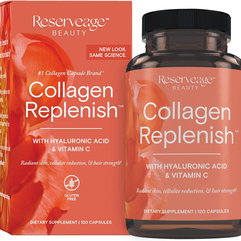 Reserveage Beauty, Collagen Replenish, Collagen Booster, Collagen Supplement for Skin Care and Hair Growth, Supports Natural Elastin Production, 120 (30 Servings)