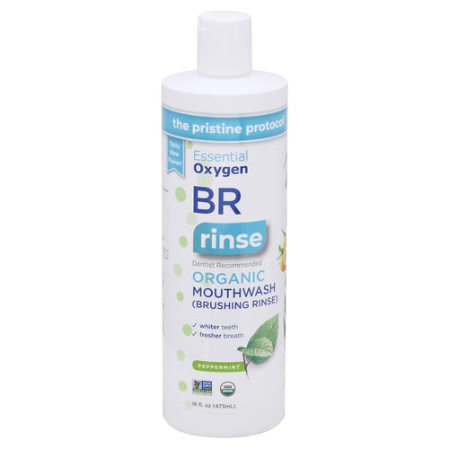 Essential Oxygen Organic Peppermint Brushing Rinse, 16 fl oz