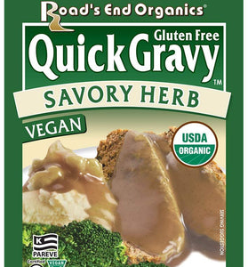Road's End Organics Gluten Free Savory Herb Gravy, Mix, Organic, 1 Ounce Pouch (Pack of 12)