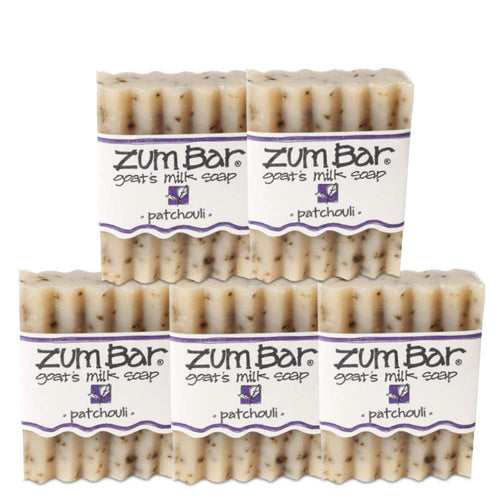 Indigo Wild Zum Bar Goat's Milk Soap, Patchouli Mint, 3 oz (Pack of 3)