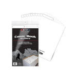 BCW Comic Dividers - White - 25 Pack | Archival Polyethylene Plastic Dividers | Organize Comics Efficiently in Storage Boxes | Write-On Index Tab