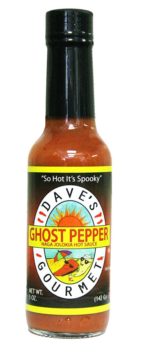 Dave's Gourmet Ghost Pepper Naga Jolokia Hot Sauce, 5 oz