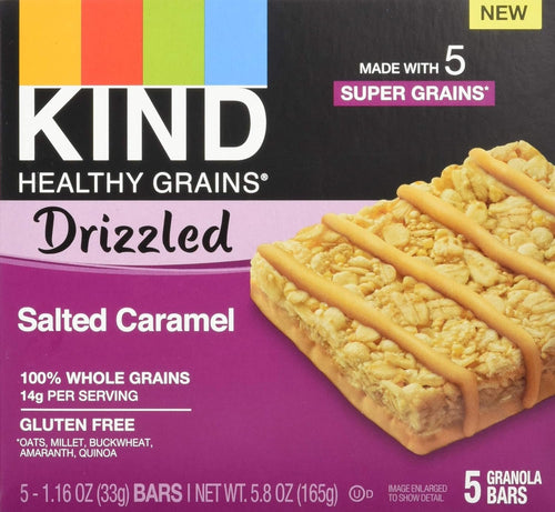 KIND Salted Caramel Drizzled Bars, 5.8 oz (5 Count)