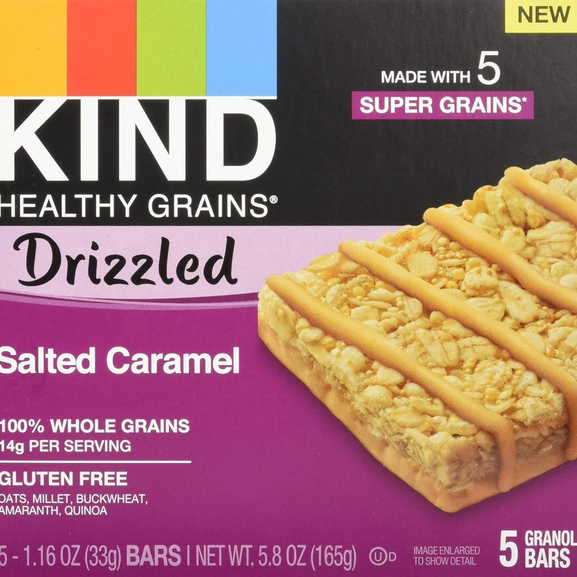 Kind Salted Caramel Drizzled Bars 5 Count, 5.8 OZ