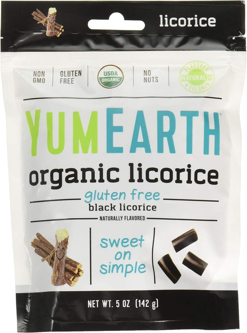 YumEarth Organic Black Licorice Snack Packs, 5 oz