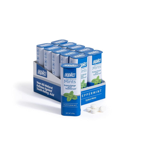 Epic Xylitol Peppermint Mints, 500 Pieces (Pack of 10)