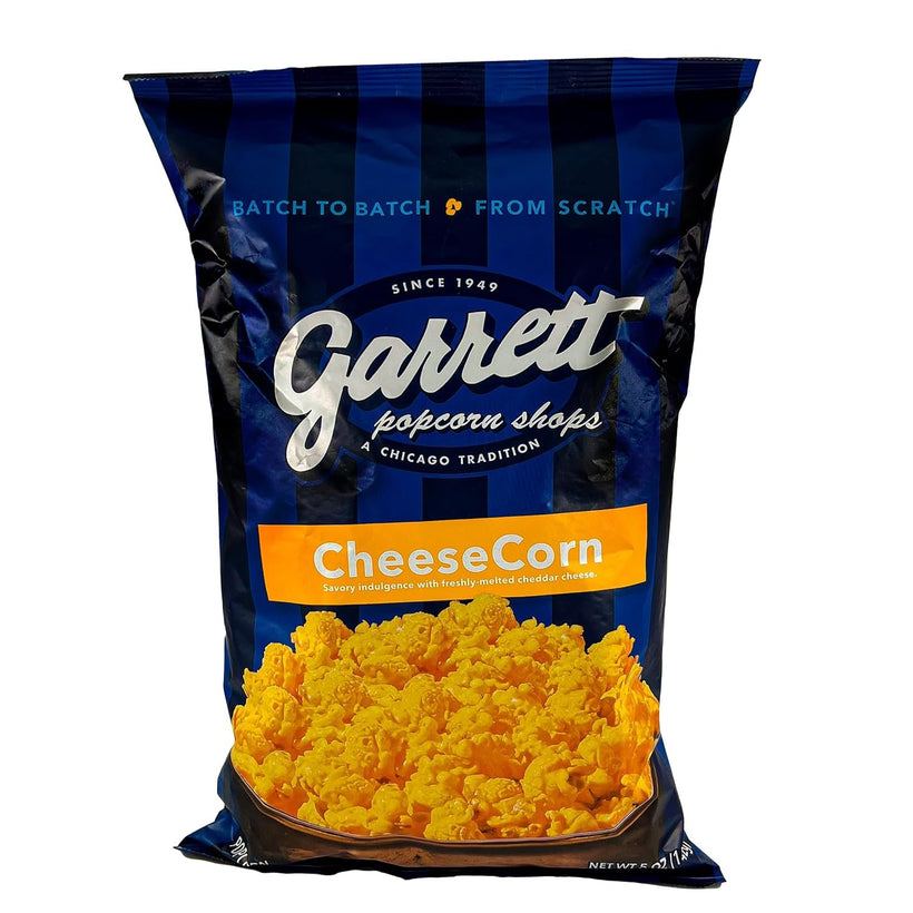 Garrett Popcorn CheeseCorn, 5oz, 1 Bag, Cheese Gourmet Popcorn, Gluten Free, Salty Snack, Popped Popcorn Bags