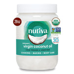 Nutiva Organic Coconut Oil 29 fl oz, Cold-Pressed, Fresh Flavor for Cooking Oil, Natural Hair Oil, Skin Oil, Massage Oil and, Non-GMO, USDA Organic, Unrefined Extra Virgin Coconut Oil (Aceite de Coco)