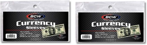 BCW Regular Bill Currency Sleeves (Pack of 200)