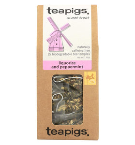 Teapigs Liquorice & Peppermint - 15 Tea Temples(net wt 1.6 oz)