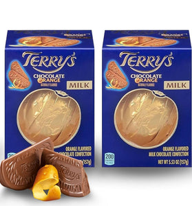 Terry's Milk Chocolate Orange - 2 Pack 5.53 oz each - Milk Chocolate with a Twist of Orange Flavor - Gourmet Treats for Holiday Gifts and Sharing with Friends - Orange chocolate Ball Flavor Experience