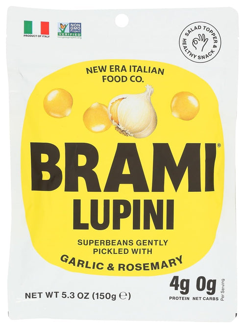 Brami Lupini Beans Snack, Garlic & Rosemary, 5.3 oz