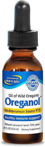 NORTH AMERICAN HERB & SPICE Oreganol P73 - 1 fl. oz. - Supports Healthy Immune & Inflammatory Response - Wild Oregano Oil - Non-GMO, Certified Organic - 432 Total Servings