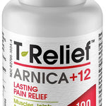 T-Relief Arnica +12 Natural Relieving Actives for Back Pain Joint Soreness Muscle Aches & Stiffness Whole Body Fast-Acting Relief for Women & Men - 100 Tablets