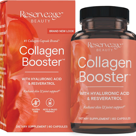 Reserveage Beauty, Collagen Booster, Collagen Supplement for Skin Care and Joint Health, Supports Healthy Collagen Production for Men & Women, 60 Capsules (30 Servings)
