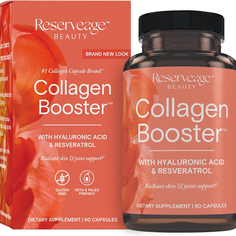 Reserveage Beauty, Collagen Booster, Collagen Supplement for Skin Care and Joint Health, Supports Healthy Collagen Production for Men & Women, 60 Capsules (30 Servings)