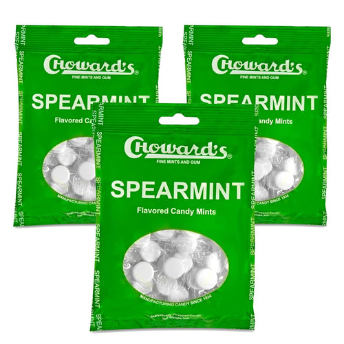 Choward's Spearmint Hard Candy Mint Bags (Pack of 3)